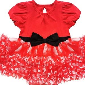 Minnie Mouse Red Baby Girl Tutu Bodysuit